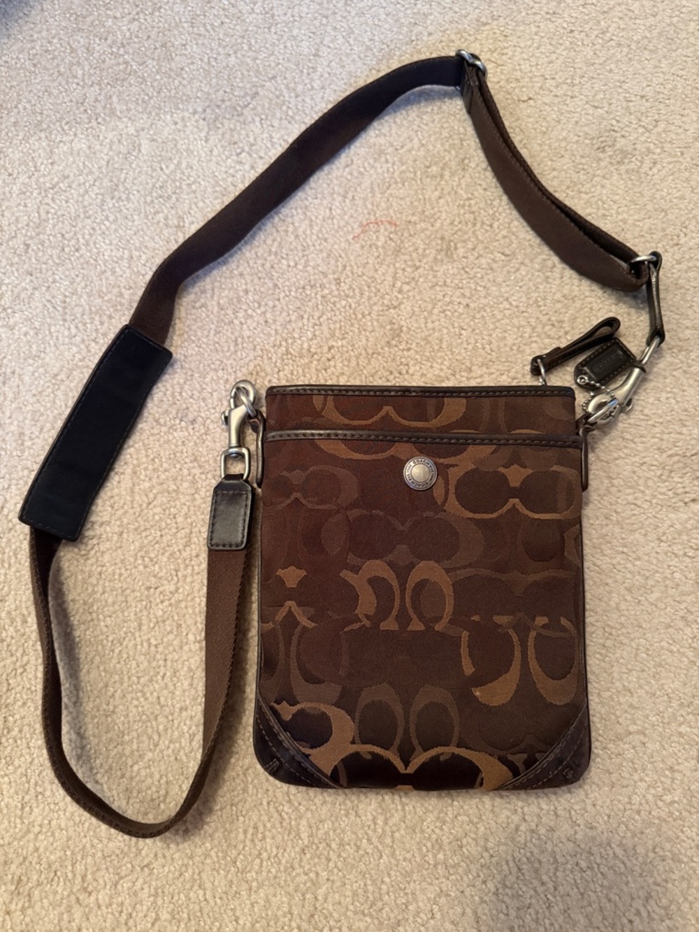 Coach Brown Signature Crossbody Bag